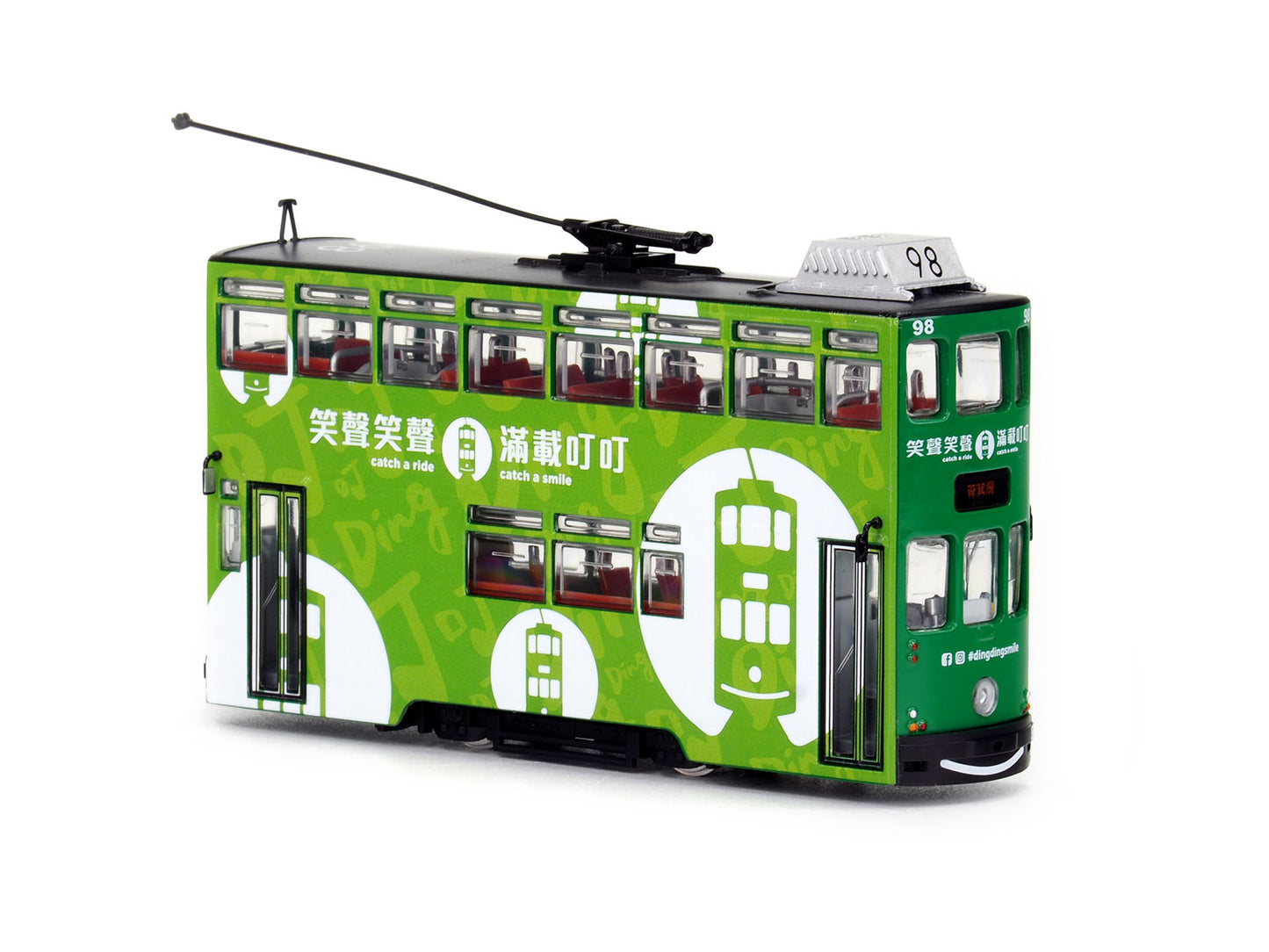 80m TT33703 Hong Kong Tramways 'Catch a Ride  Catch a Smile' Hong Kong Tramways  1:76 Scale