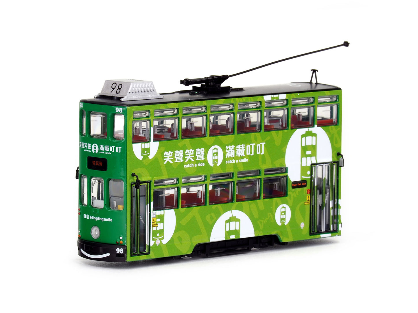 80m TT33703 Hong Kong Tramways 'Catch a Ride  Catch a Smile' Hong Kong Tramways  1:76 Scale