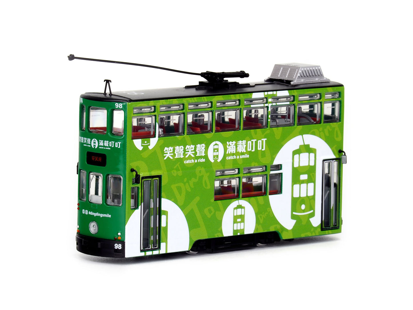 80m TT33703 Hong Kong Tramways 'Catch a Ride  Catch a Smile' Hong Kong Tramways  1:76 Scale
