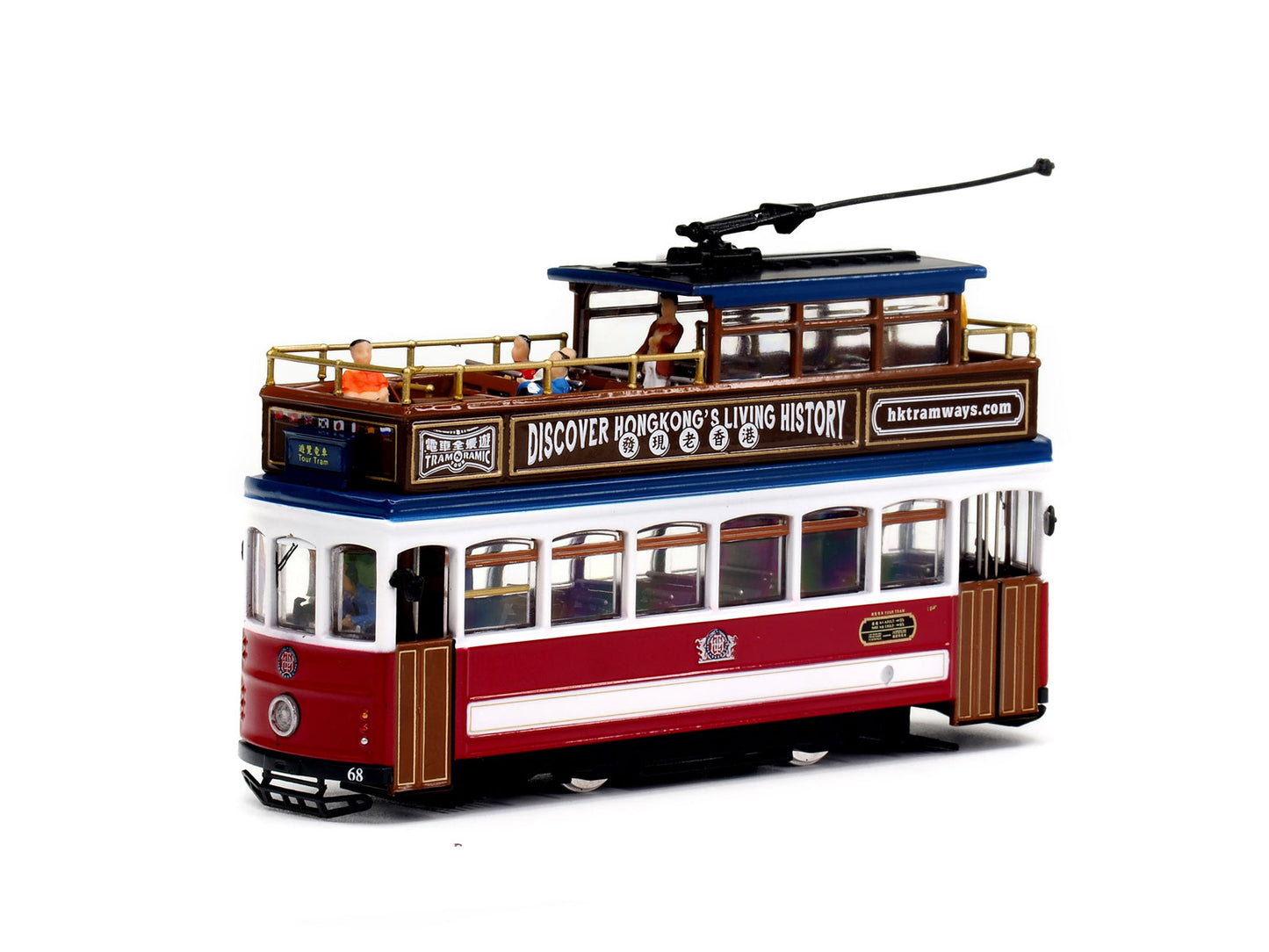 80m TT33802 Hong Kong Tramways Tramoramic Tour Route #168 Tour Tram 1/76 Scale *PRE ORDER £45.89*