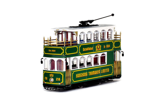 80m TT33803 Hong Kong Tramways Green Antique Tram Route #28 1/76 Scale