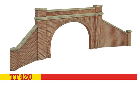 Hornby TT9038 Double Tunnel Portals & Side Walls - Red Brick  TT120 Gauge *PRE ORDER £18.99*