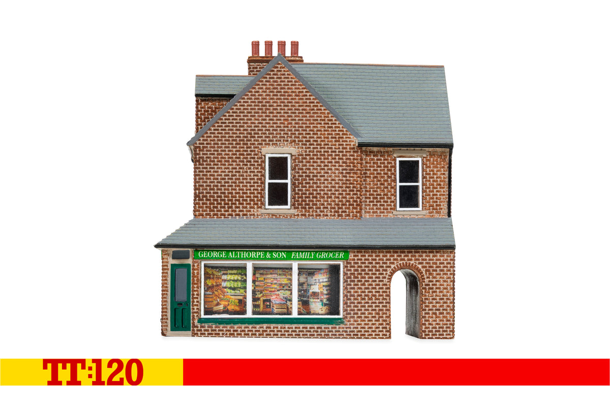 Hornby TT9040 Terrace Corner Shop - Red Brick TT120 Gauge *PRE ORDER £18.99*