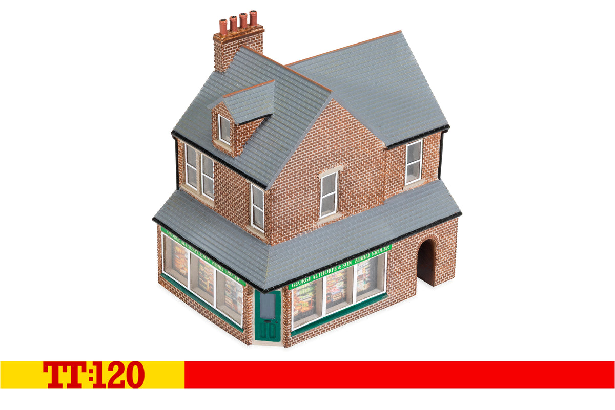 Hornby TT9040 Terrace Corner Shop - Red Brick TT120 Gauge *PRE ORDER £18.99*