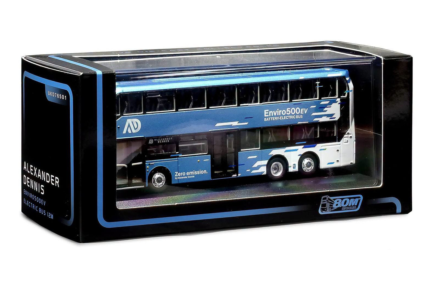 80M UKDE76501 (UK76031) Alexander Dennis Enviro500EV Demonstrator, Zero Emission Livery ADL 1:76 Scale *PRE ORDER £78.99*