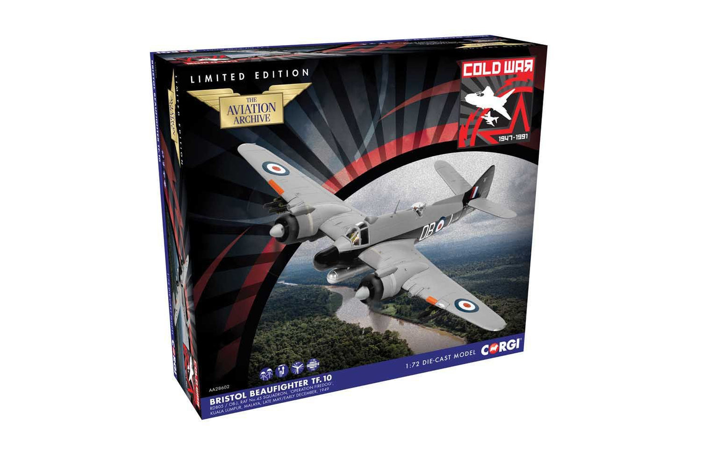 Corgi AA28602 Bristol Beaufighter TF10 No45 Squadron Operation Firedog 1:72 *LAST ONE**