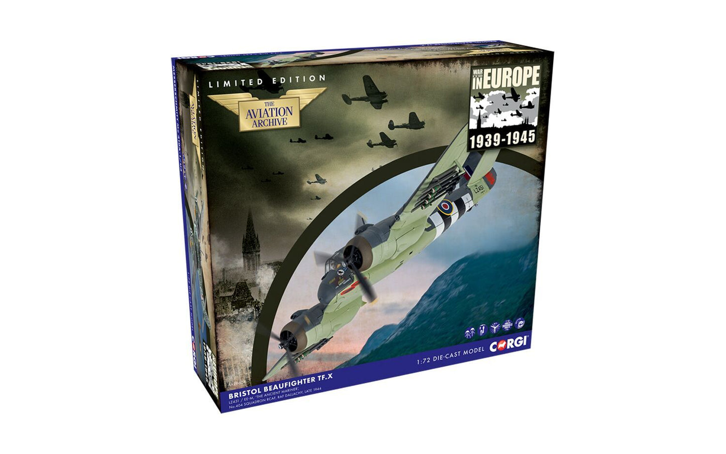 Corgi AA28604 Bristol Beaufighter TF.X - LZ451 / EE-M - ‘The Ancient Mariner’ 1:72  Scale