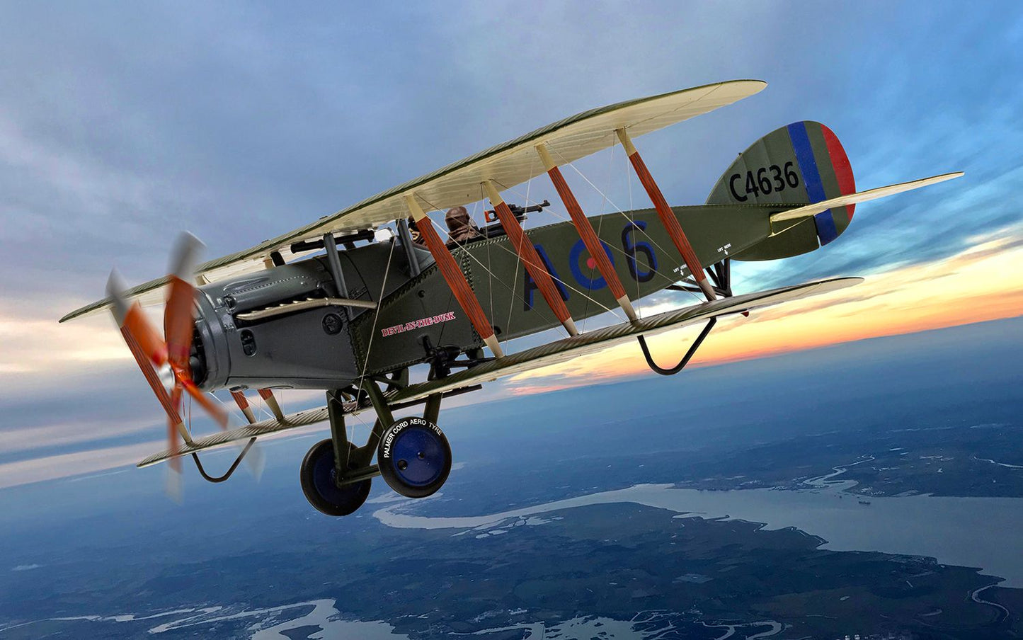Corgi AA28804 Bristol F-2B Fighter - C4636 - ‘DEVIL-IN-THE-DUSK’ 1:48 Scale