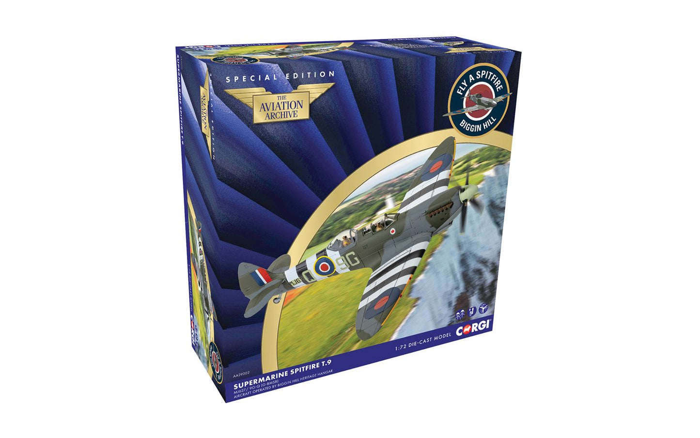 Corgi AA29202 Supermarine Spitfire T9, MJ627/ 9G-Q (G-BMSB), Spitfire LF MK.IXc, 441 Sqn