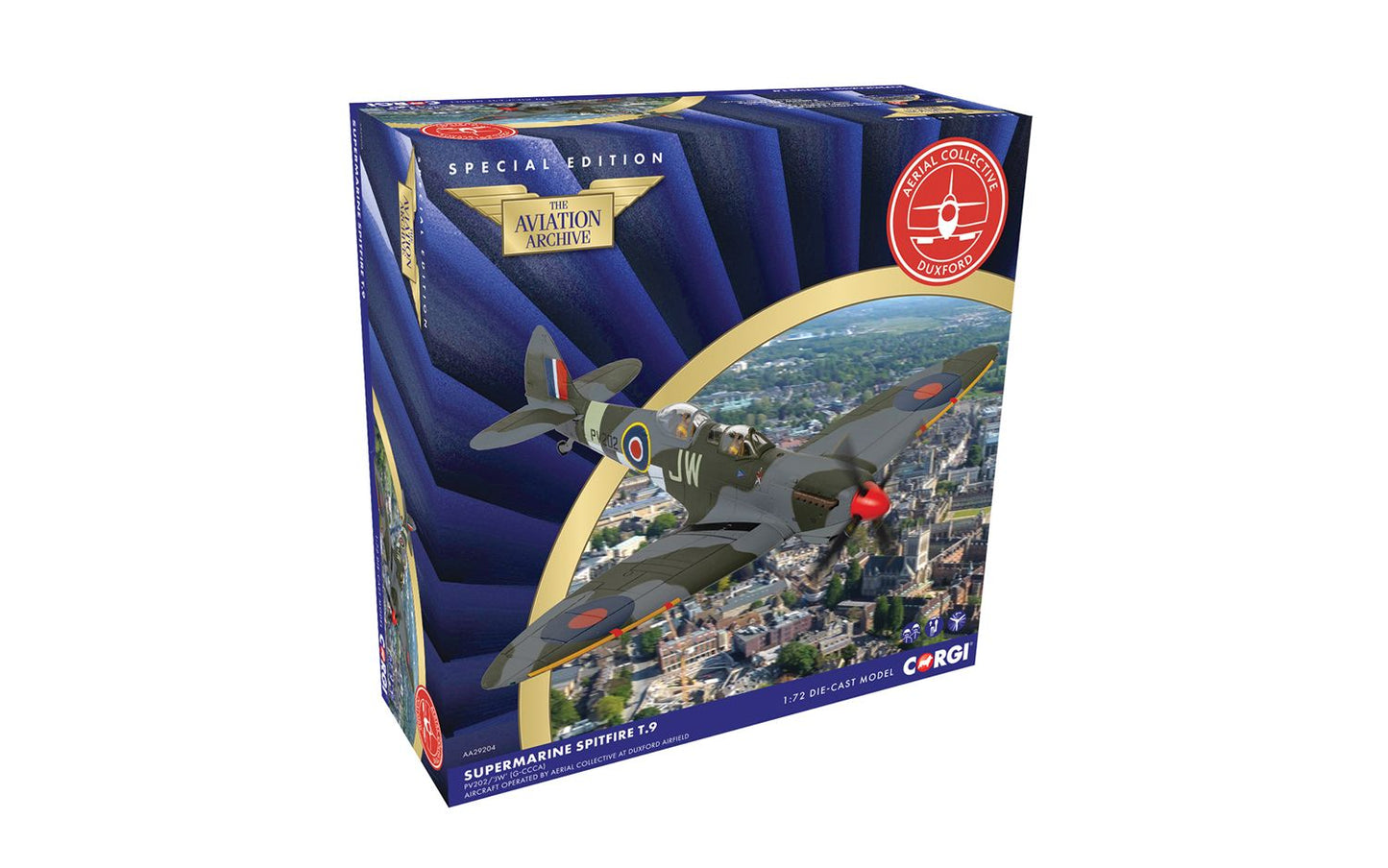 Corgi AA29204 Supermarine Spitfire T9, PV202/JW (G-CCCA), Spitfire MK.IX ML365/JW,135 Wing