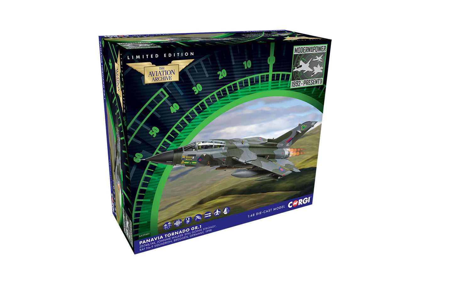 Corgi AA29401 Panavia Tornado GR.1 ZD748/AK Johnnie Walker 'Still Going Strong' RAF #9 Sqd 1:48