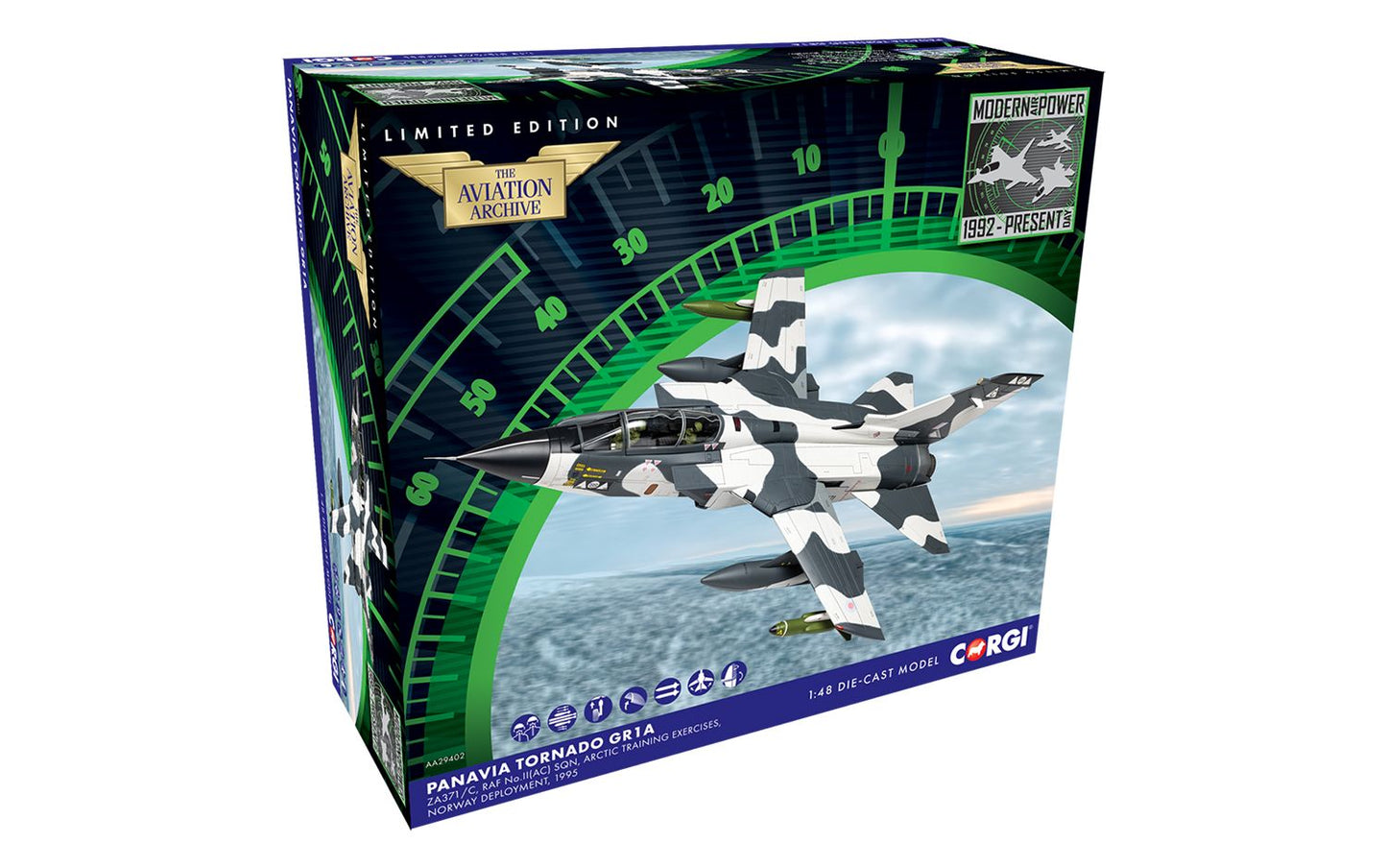 Corgi AA29402 Panavia Tornado GR1A, ZA371/C, Norway, 1995 1:48 Scale *PRE ORDER £170.99*