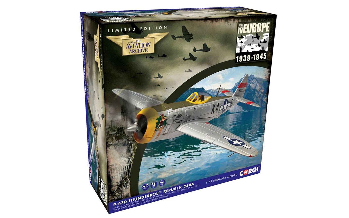 Corgi AA33827 Republic P-47D Thunderbolt 'Dottie Mae' 42-29150/K4-S 410th FG 511th FS May 1945 1:72