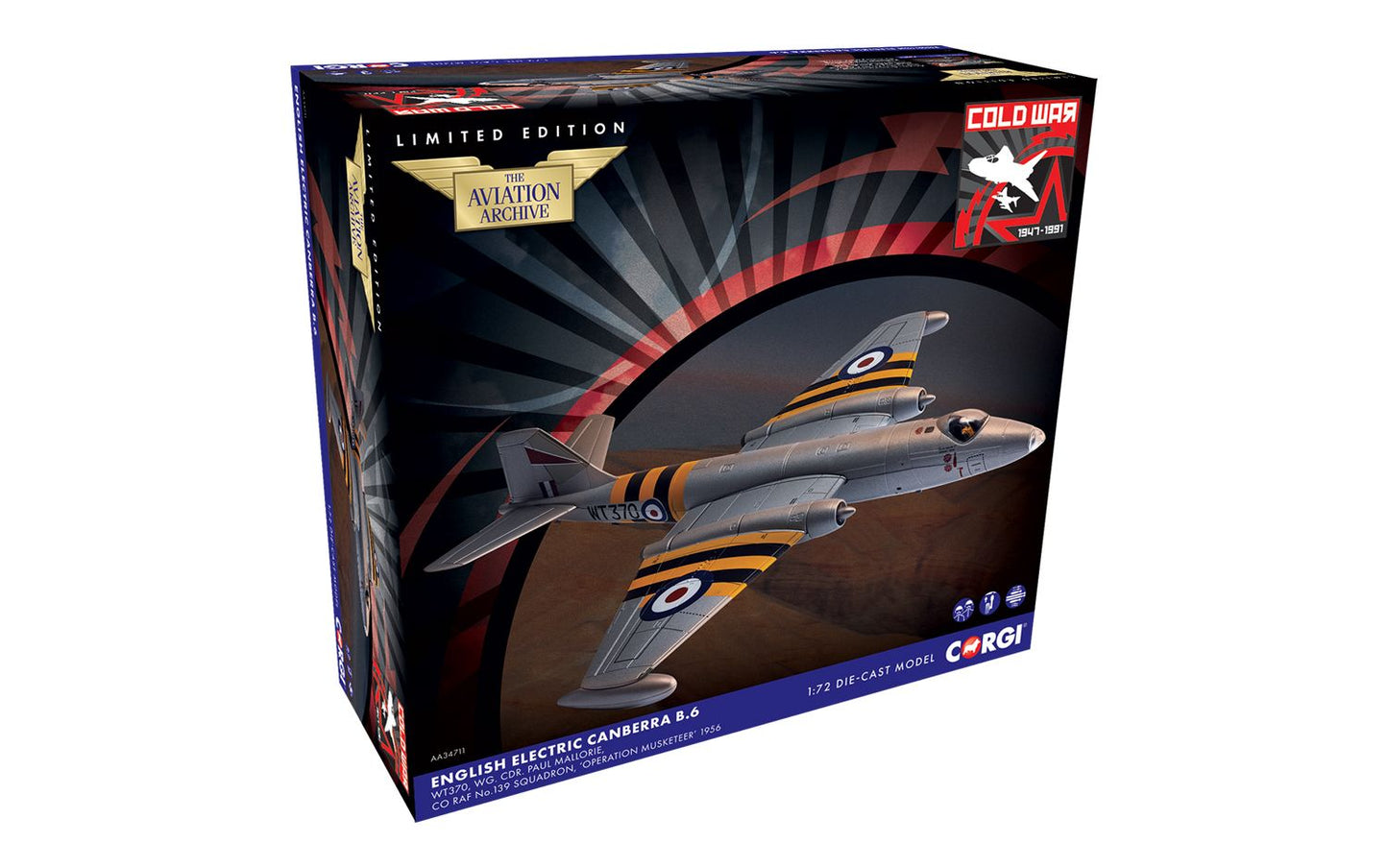 Corgi AA34711 English Electric Canberra B.6, WT370, Operation Musketeer, 1956 1:72  Scale *PRE ORDER £152.99*