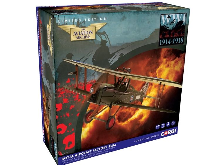 Corgi AA37711 Royal Aircraft Factory SE5a D6864, Major Keith Caldwell, RAF No.74 Sqn. - 1/72 Scale
