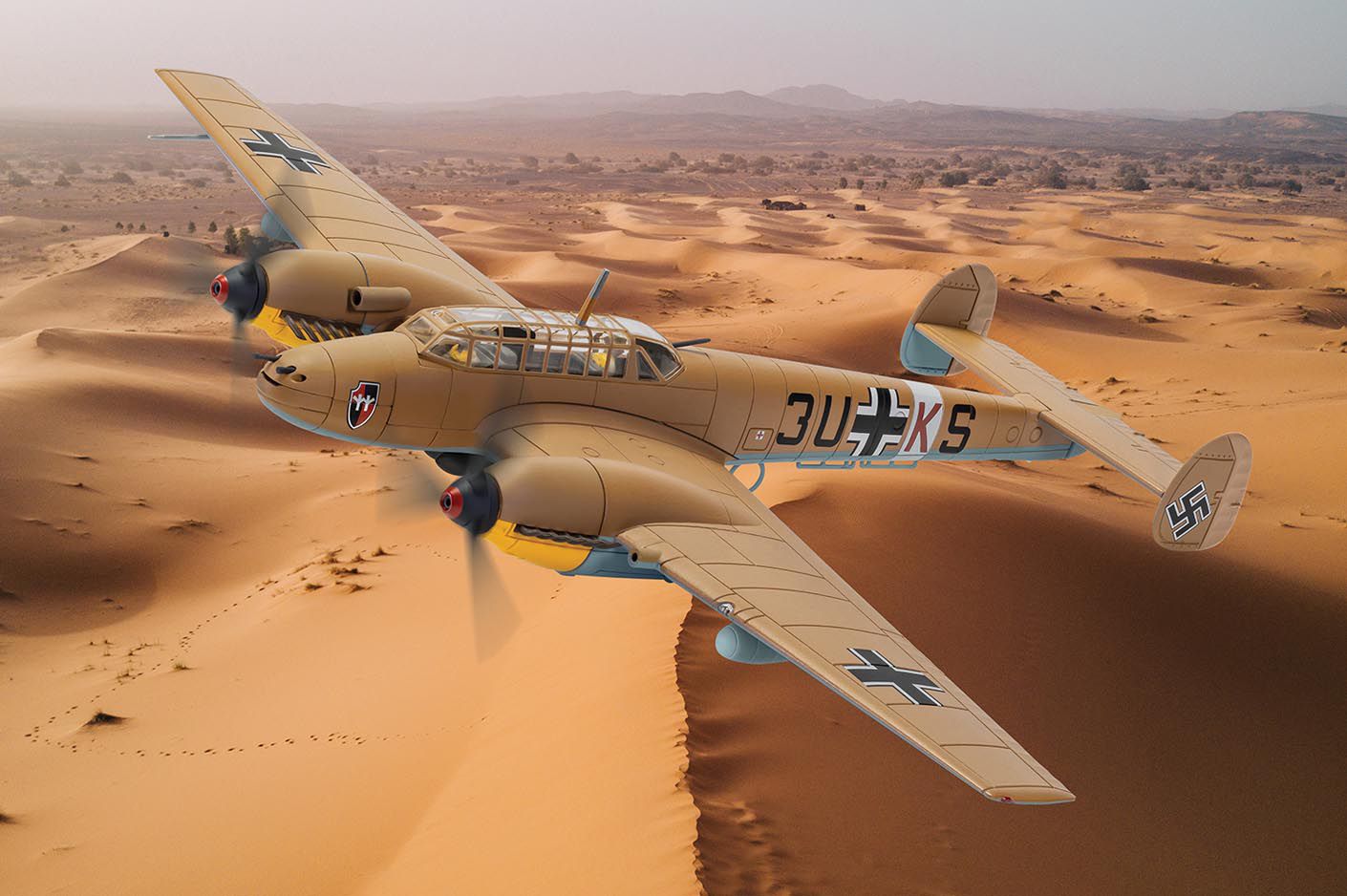 Corgi AA38511 Messerschmitt Bf 110E-2 Trop 3U+KS 8./ZG 26 Derna North Africa 1942 - 1:72 *LAST FEW*