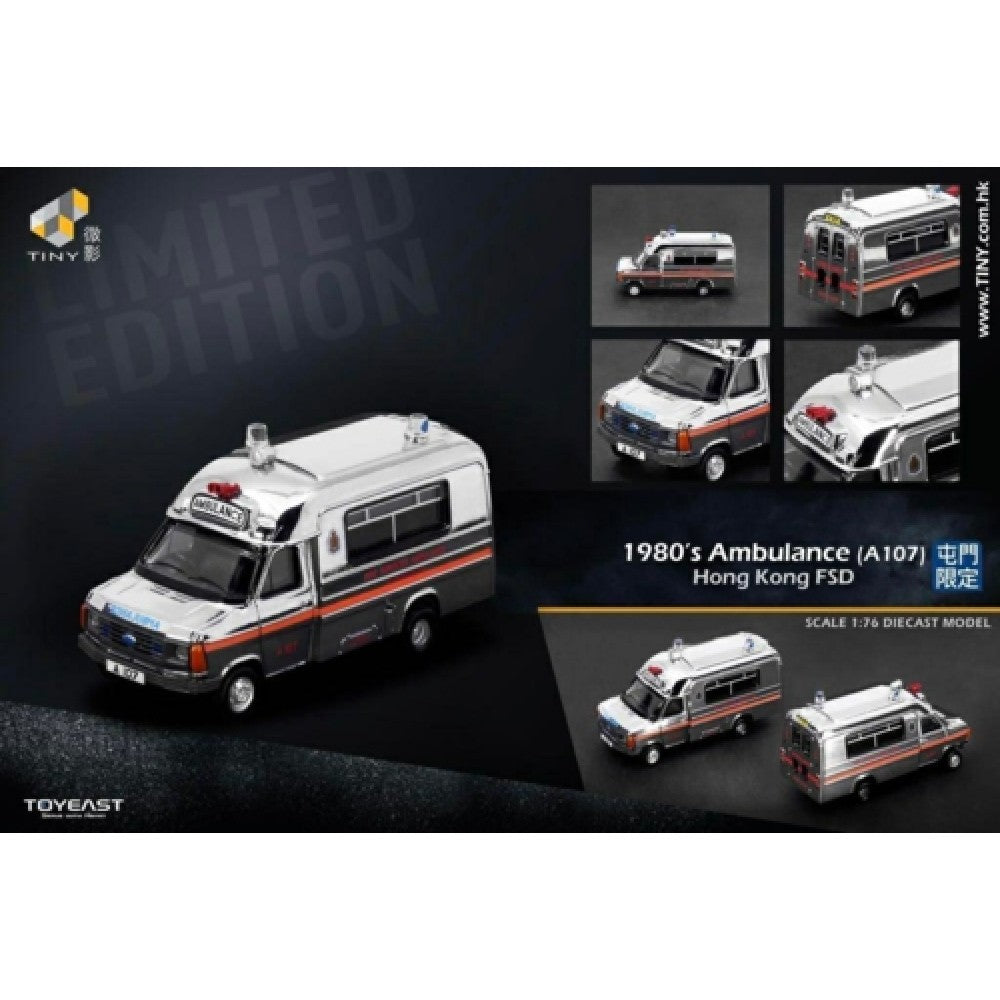 Tiny ATC65357 Ford Transit Mk2 Ambulance (Chrome) 1:76 Scale