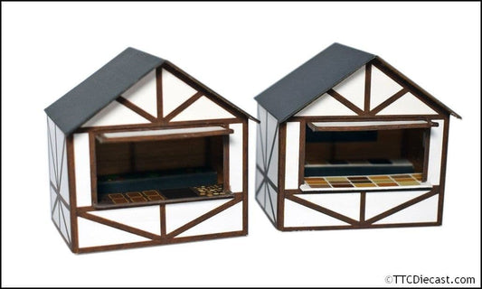 ATD Models ATD032 Traditional Market Stall (Type 1) - Set of4, 1/76 Scale, OO Gauge