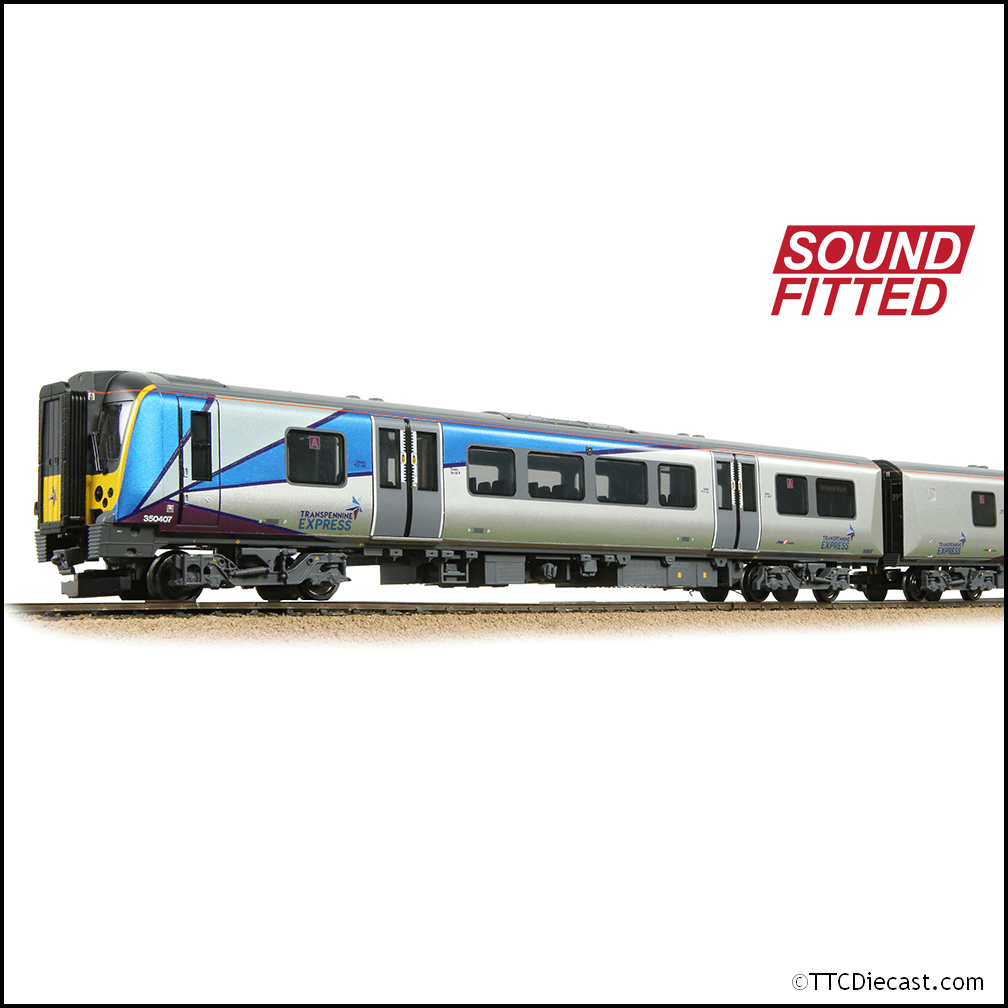 Bachmann 31-033SF Class 350/4 4-Car EMU 350407 First TransPennine Express OO Gauge