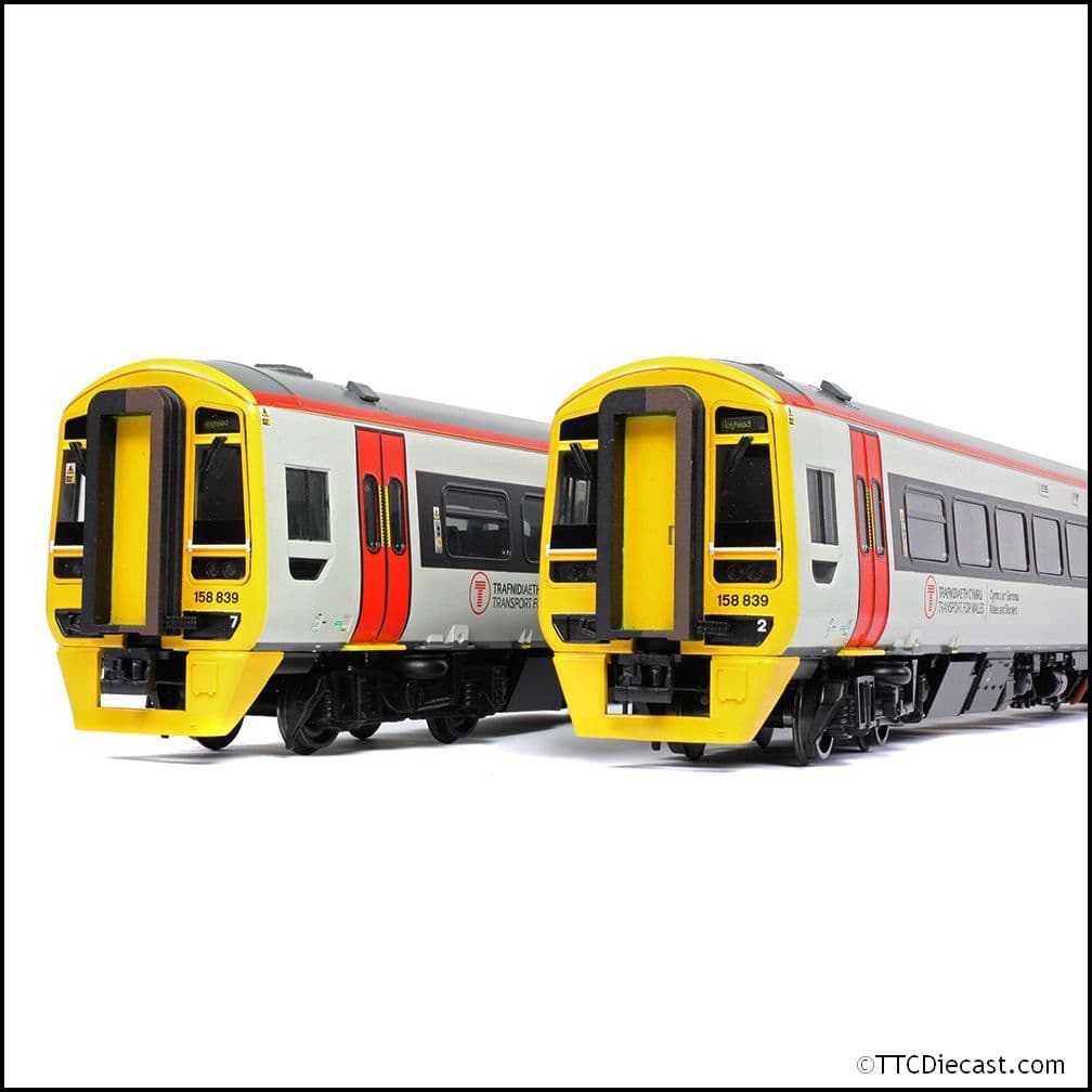 Bachmann 31-497 Class 158 2-Car DMU 158839 Transport for Wales, OO Gauge