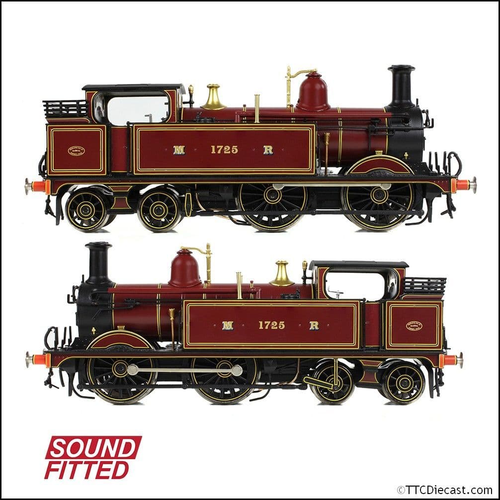 Bachmann 31-740ASF MR 1532 Tank 1725 Midland Railway Crimson Lake, OO Gauge