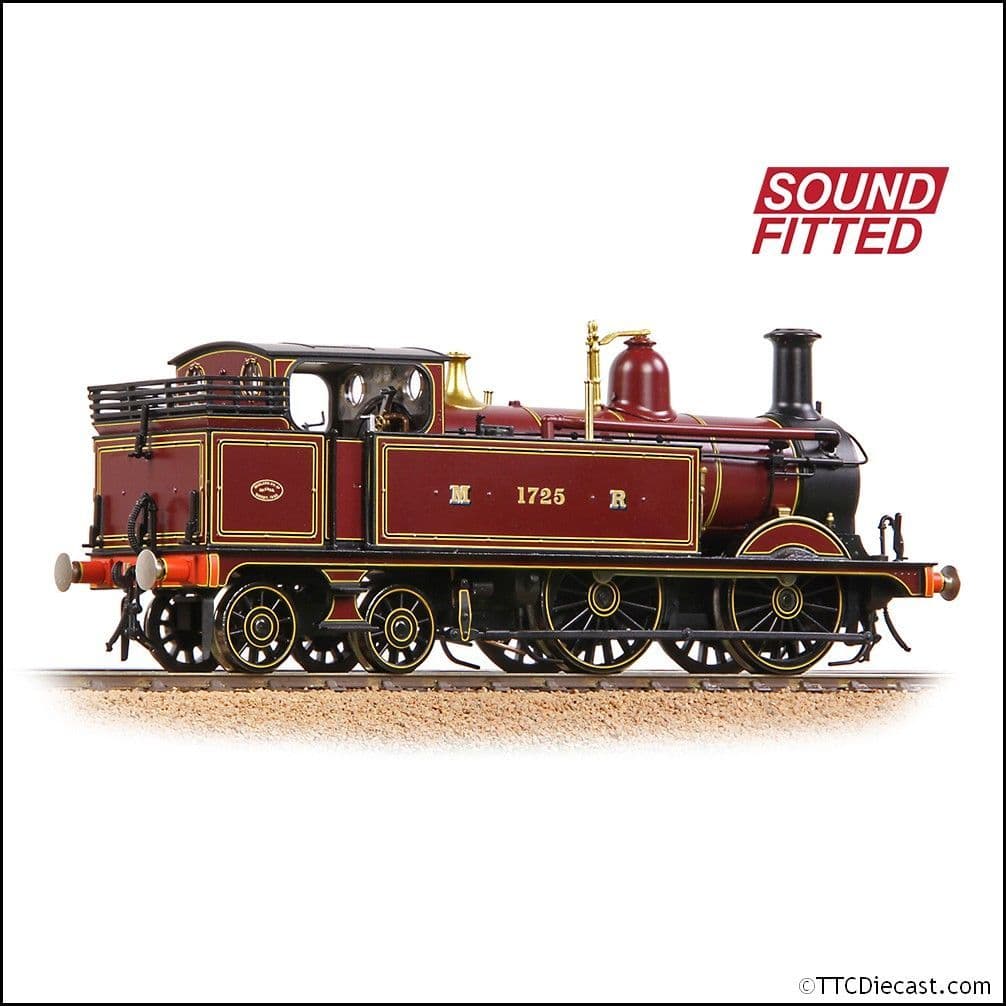 Bachmann 31-740ASF MR 1532 Tank 1725 Midland Railway Crimson Lake, OO Gauge