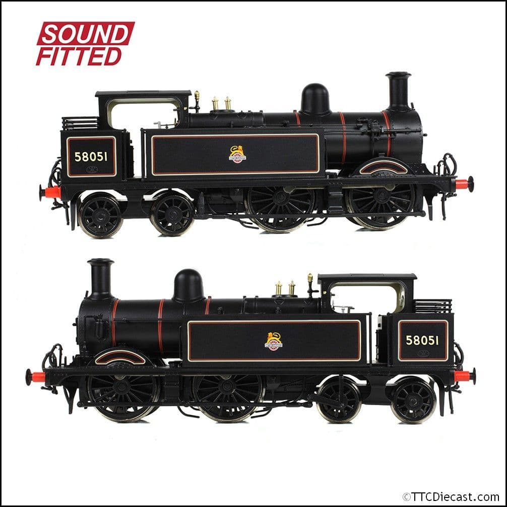 Bachmann 31-742ASF MR 1532 (1P) Tank 58051 BR Lined Black (Early Emblem), OO Gauge