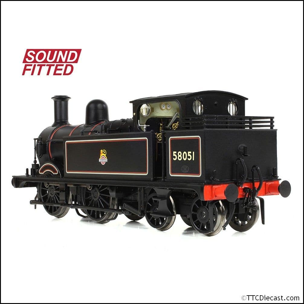 Bachmann 31-742ASF MR 1532 (1P) Tank 58051 BR Lined Black (Early Emblem), OO Gauge