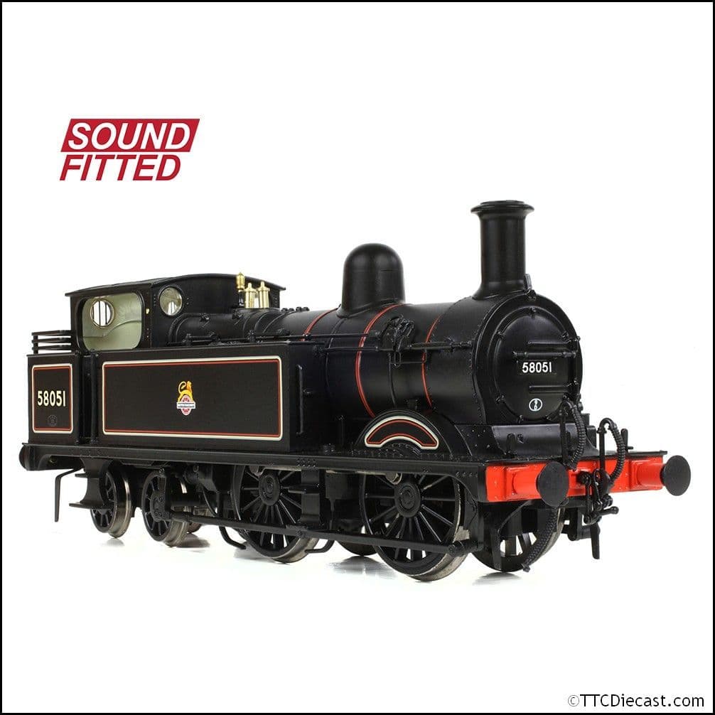 Bachmann 31-742ASF MR 1532 (1P) Tank 58051 BR Lined Black (Early Emblem), OO Gauge