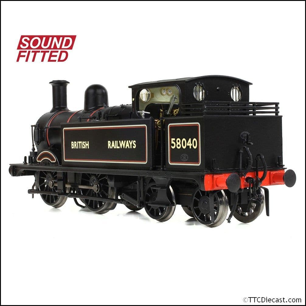 Bachmann 31-743ASF MR 1532 (1P) Tank 58040 BR Lined Black (British Railways), OO Gauge