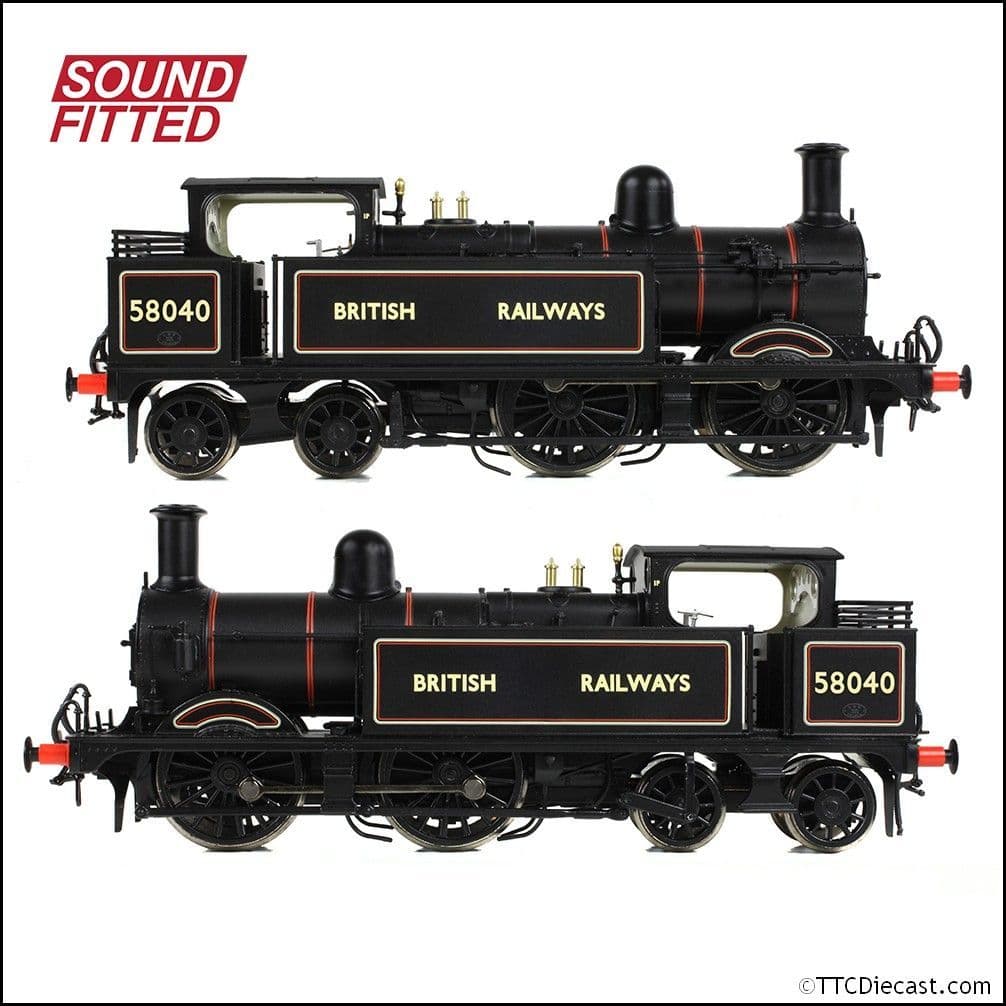 Bachmann 31-743ASF MR 1532 (1P) Tank 58040 BR Lined Black (British Railways), OO Gauge