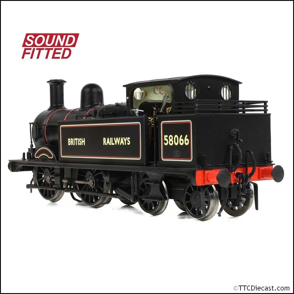 Bachmann 31-743SF MR 1532 (1P) Tank 58066 BR Lined Black (British Railways), OO Gauge