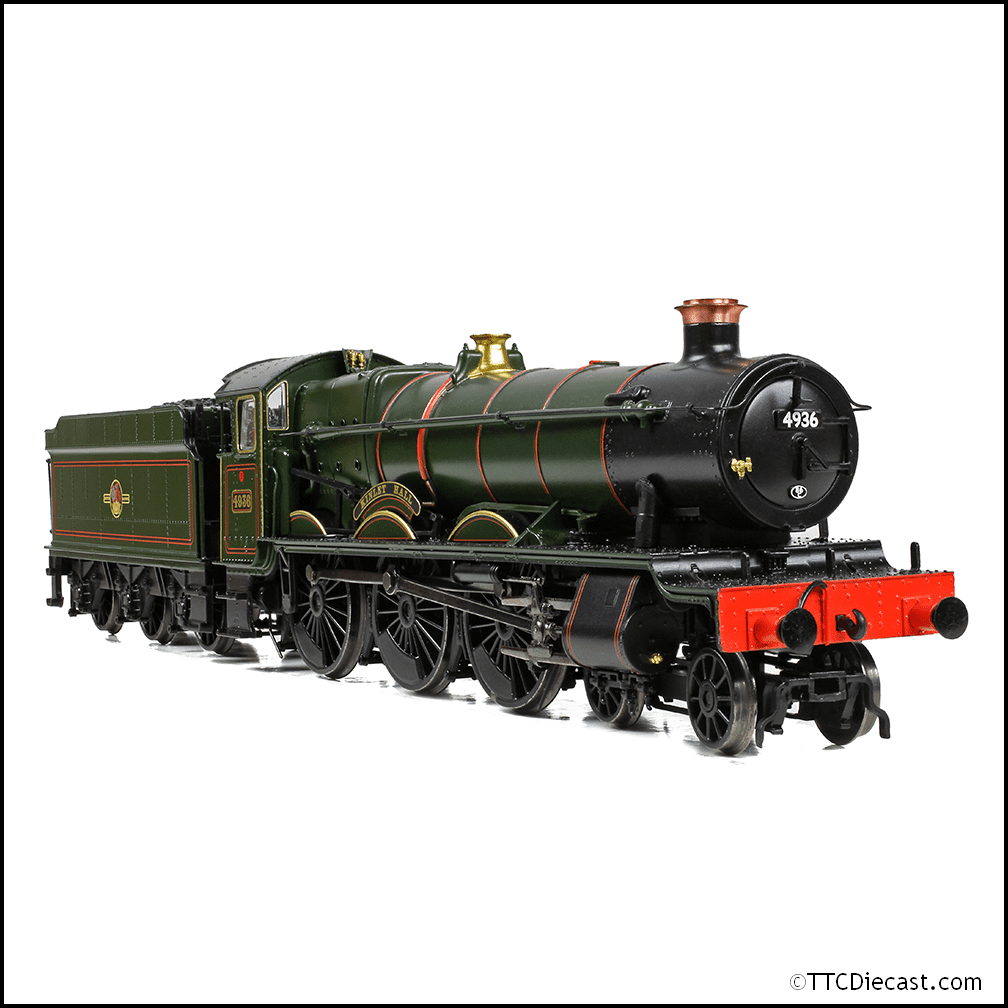 Bachmann 32-008 GWR 49XX 'Hall' 4936 'Kinlet Hall' BR Lined Green (L/C), OO Gauge