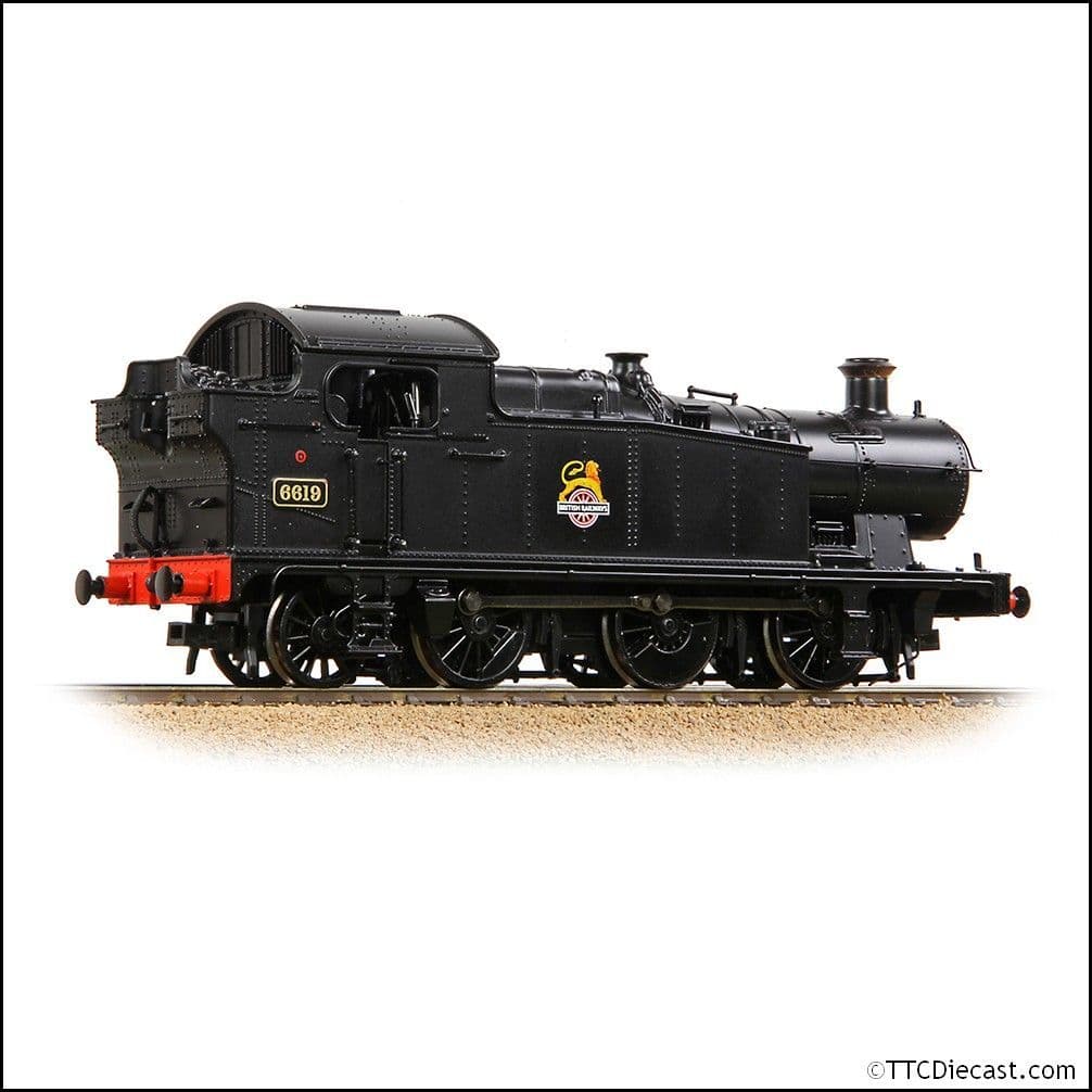 Bachmann 32-085A GWR 56XX Tank 6619 BR Black (Early Emblem), OO Gauge