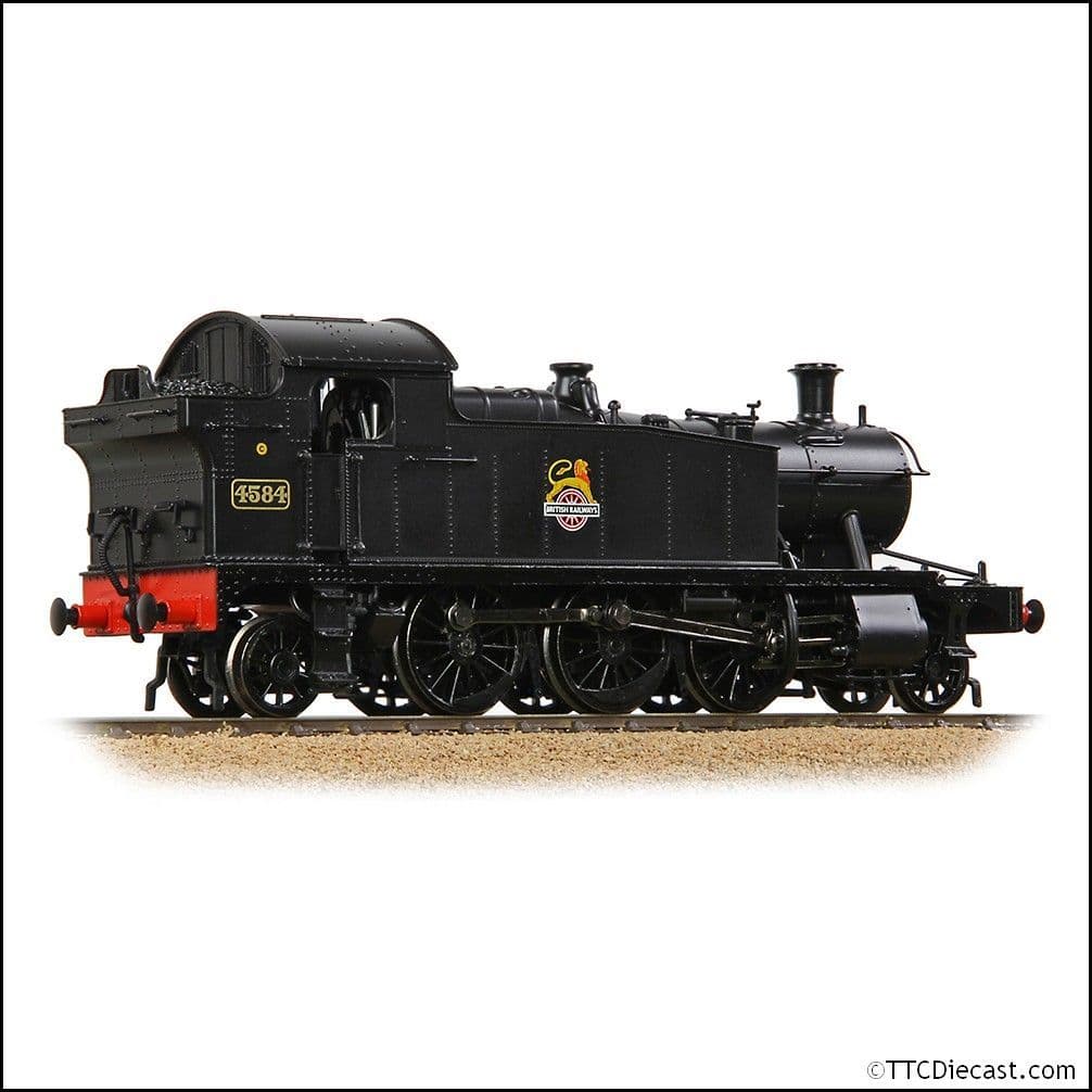 Bachmann 32-137B GWR 4575 Prairie Tank 4584 BR Black (Early Emblem), OO Gauge
