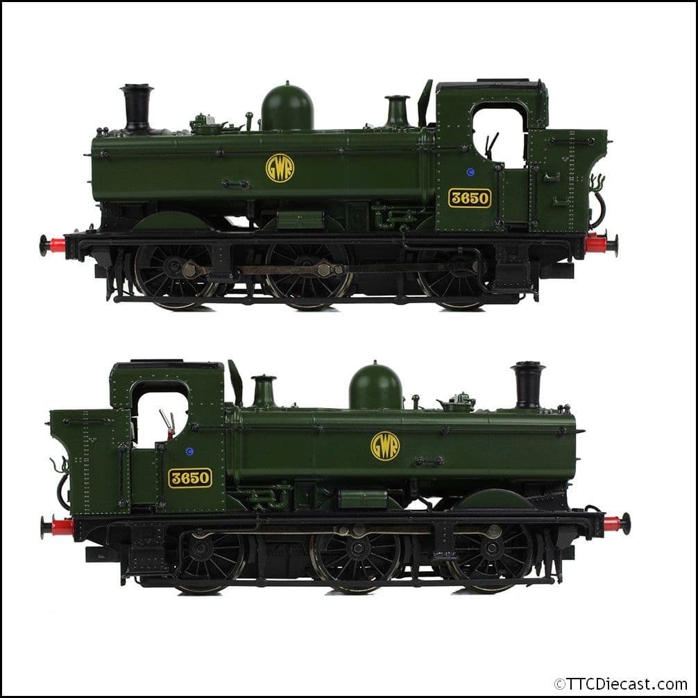 Bachmann 32-198 GWR 8750 Pannier Tank 3650 GWR Green (Shirtbutton), OO Gauge