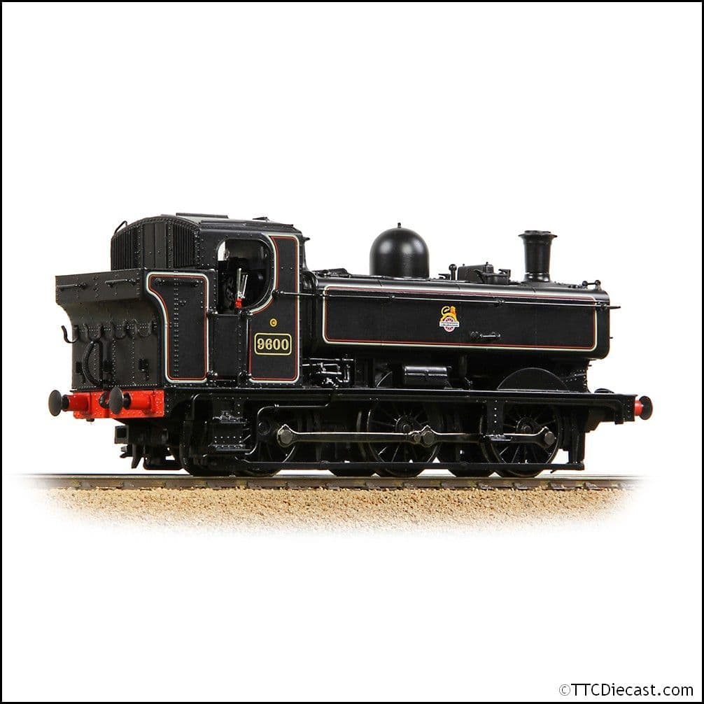 Bachmann 32-205B GWR 8750 Pannier Tank 9600 BR Lined Black (Early Emblem) - OO