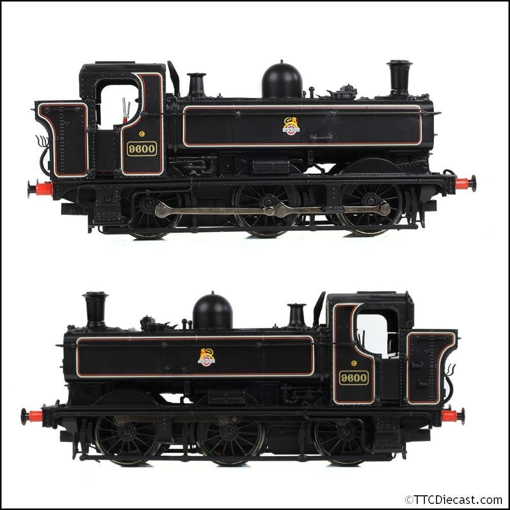 Bachmann 32-205B GWR 8750 Pannier Tank 9600 BR Lined Black (Early Emblem) - OO