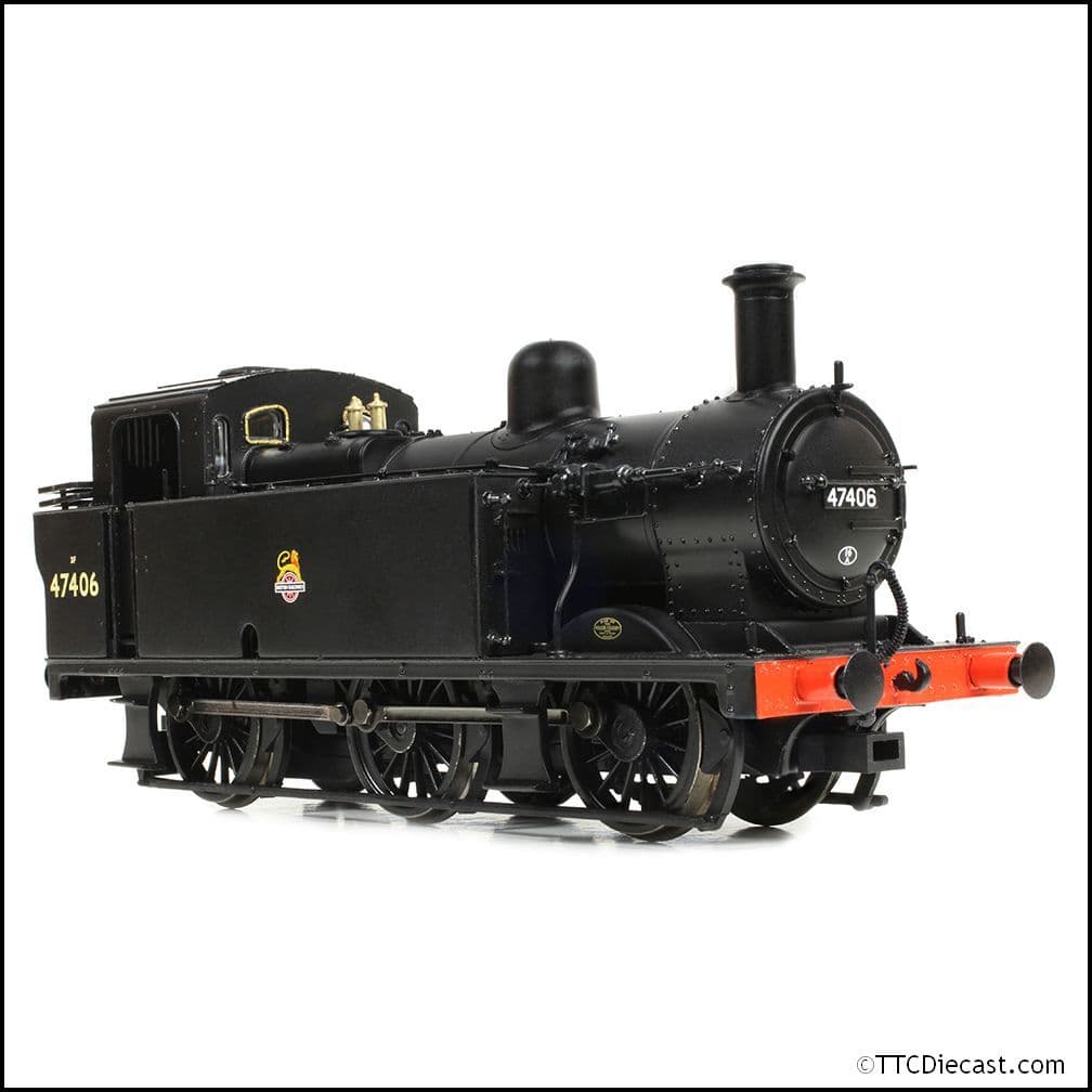 Bachmann 32-231B LMS Fowler 3F (Jinty) 47406 BR Black (Early Emblem), OO Gauge