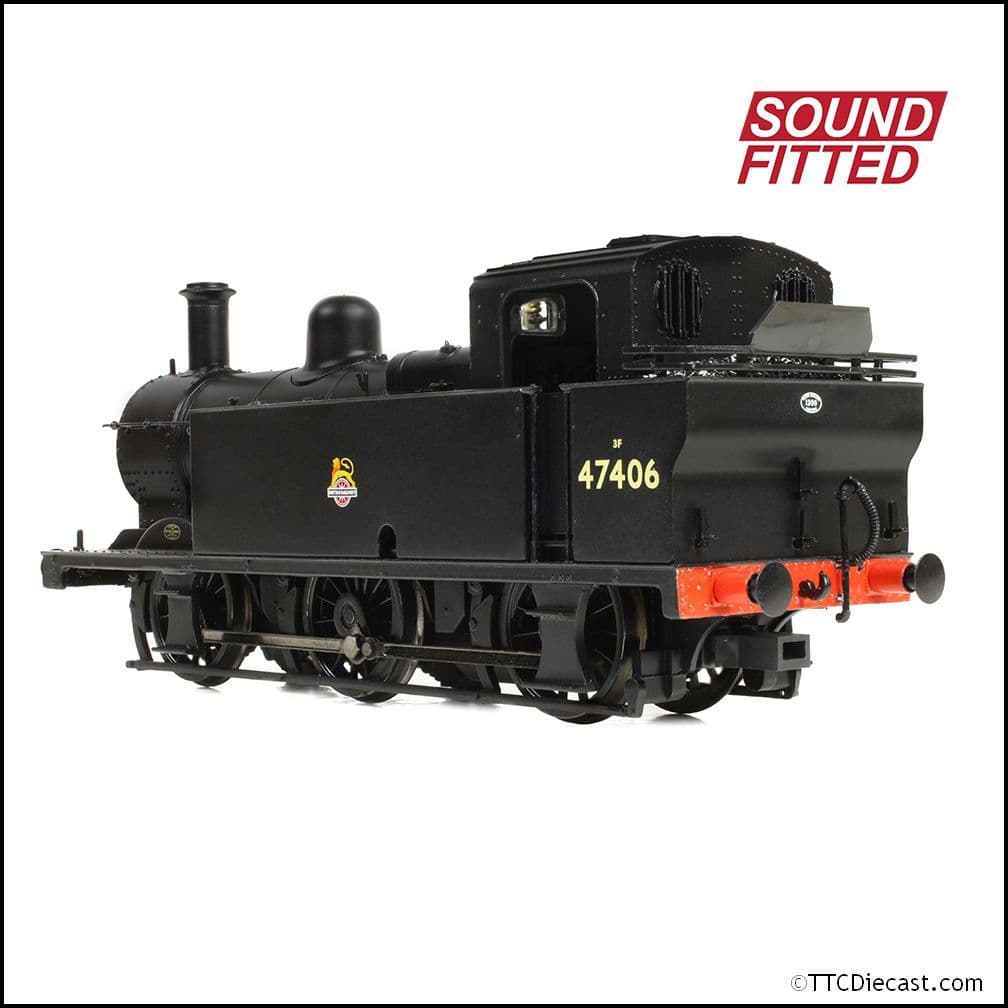 Bachmann 32-231BSF LMS Fowler 3F (Jinty) 47406 BR Black (Early Emblem), OO Gauge