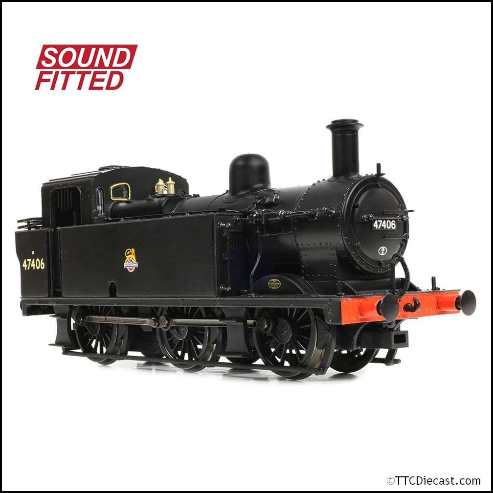 Bachmann 32-231BSF LMS Fowler 3F (Jinty) 47406 BR Black (Early Emblem), OO Gauge