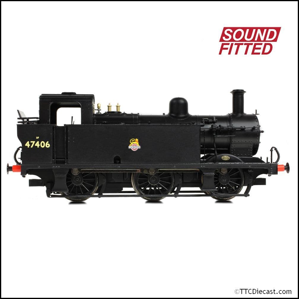 Bachmann 32-231BSF LMS Fowler 3F (Jinty) 47406 BR Black (Early Emblem), OO Gauge