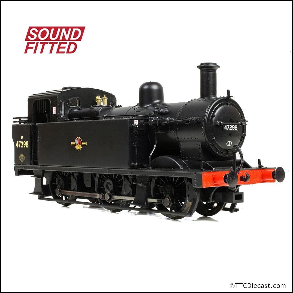 Bachmann 32-232ASF LMS Fowler 3F (Jinty) 47298 BR Black (Late Crest), OO Gauge