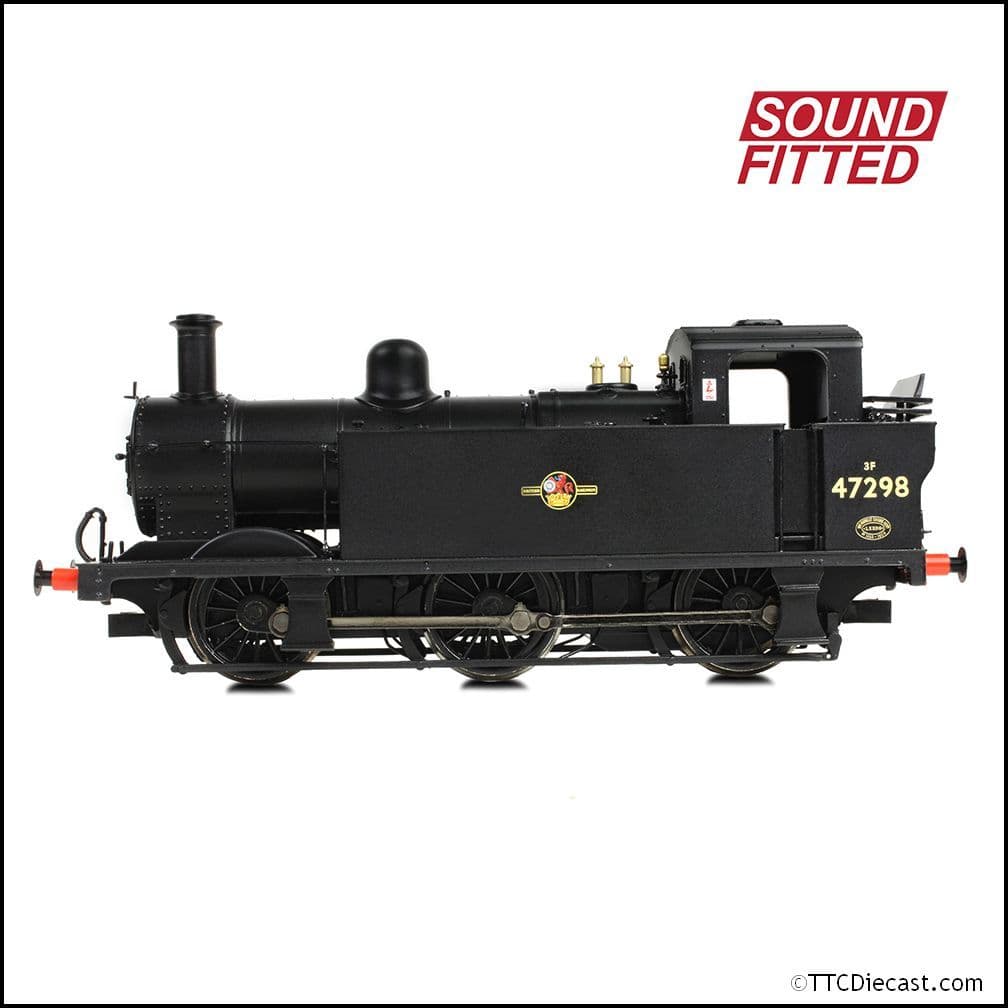 Bachmann 32-232ASF LMS Fowler 3F (Jinty) 47298 BR Black (Late Crest), OO Gauge