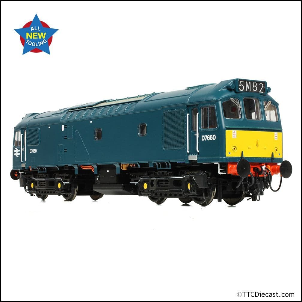 Bachmann 32-333 Class 25/3 D7660 BR Blue (Small Yellow Panels), OO Gauge