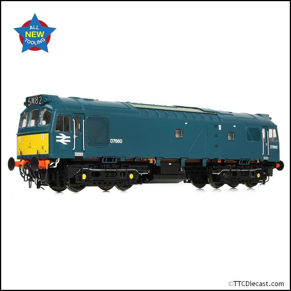 Bachmann 32-333 Class 25/3 D7660 BR Blue (Small Yellow Panels), OO Gauge
