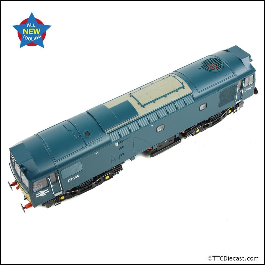 Bachmann 32-333 Class 25/3 D7660 BR Blue (Small Yellow Panels), OO Gauge