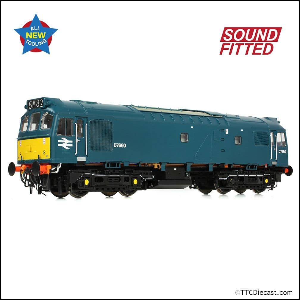Bachmann 32-333SF Class 25/3 D7660 BR Blue (Small Yellow Panels), OO Gauge