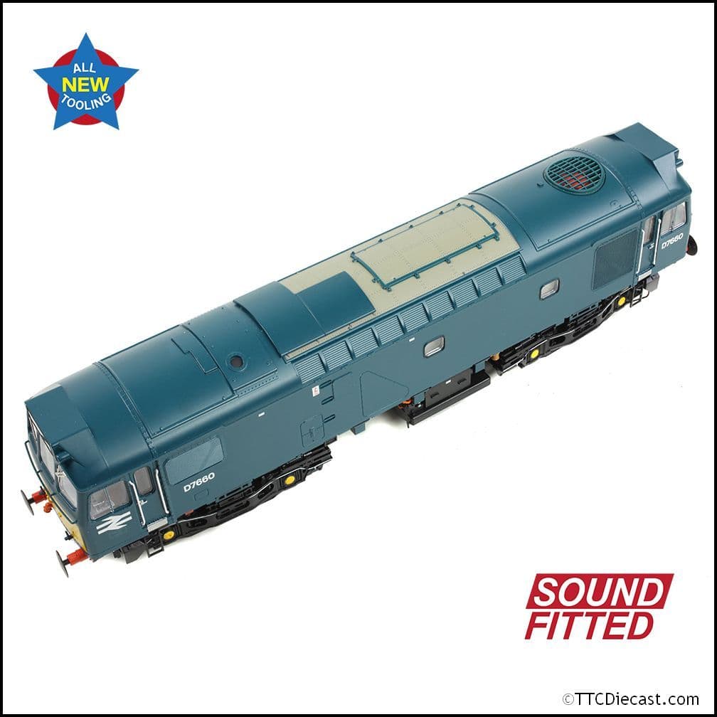 Bachmann 32-333SF Class 25/3 D7660 BR Blue (Small Yellow Panels), OO Gauge