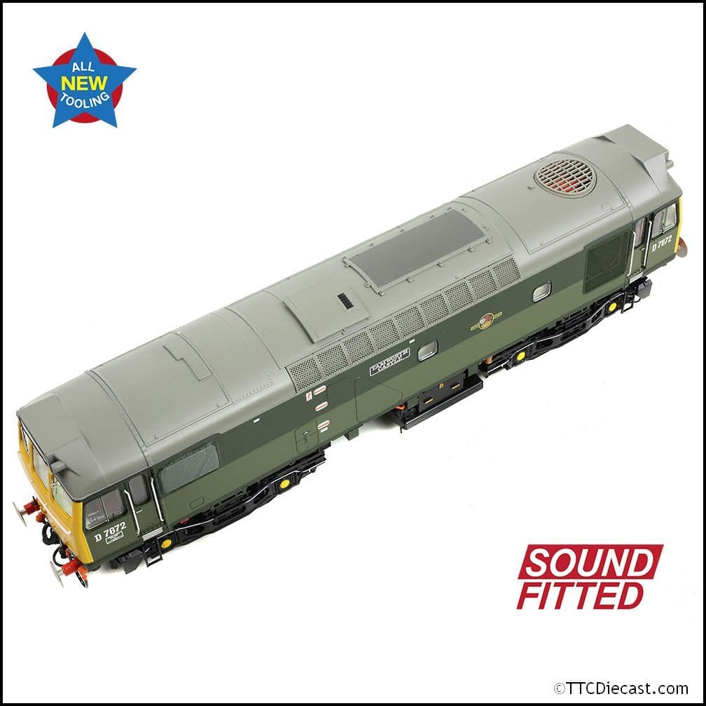 Bachmann 32-334SF Class 25/3 D7672 'Tamworth Castle' BR Two-Tone Green, OO Gauge